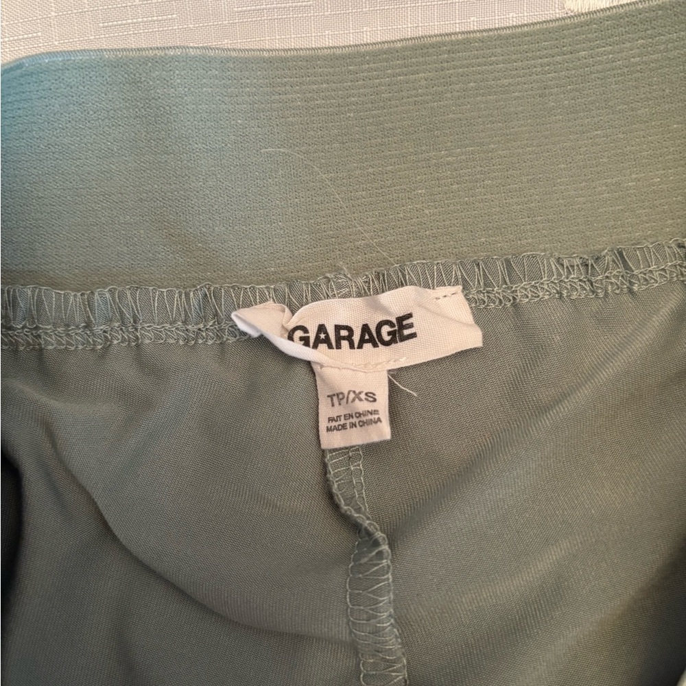 Garage Light Green Pleated Skirt